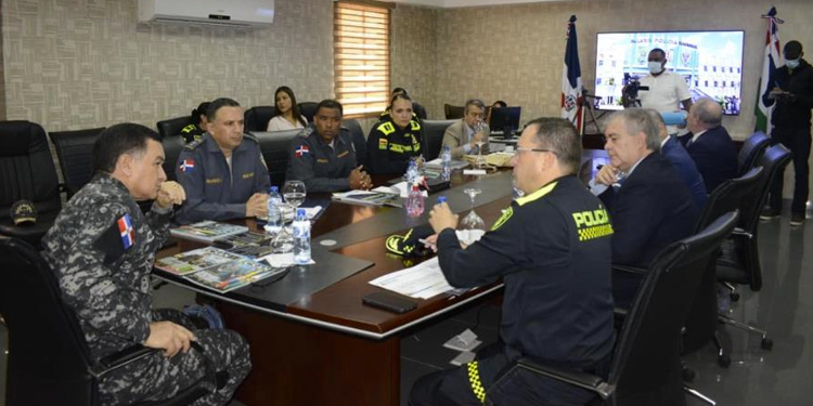 Police Director chairs meeting of the Colombia-USA-DR Triangular Cooperation Plan 2022
