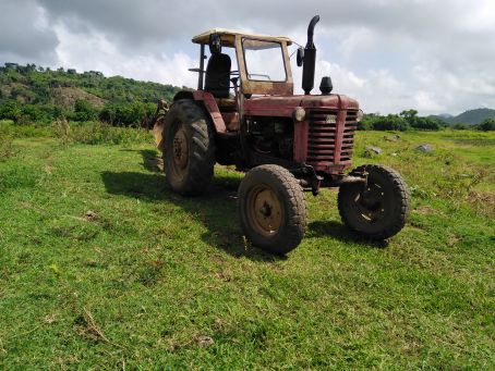 Tractor maintained by the farmers with home-grown innovations.
